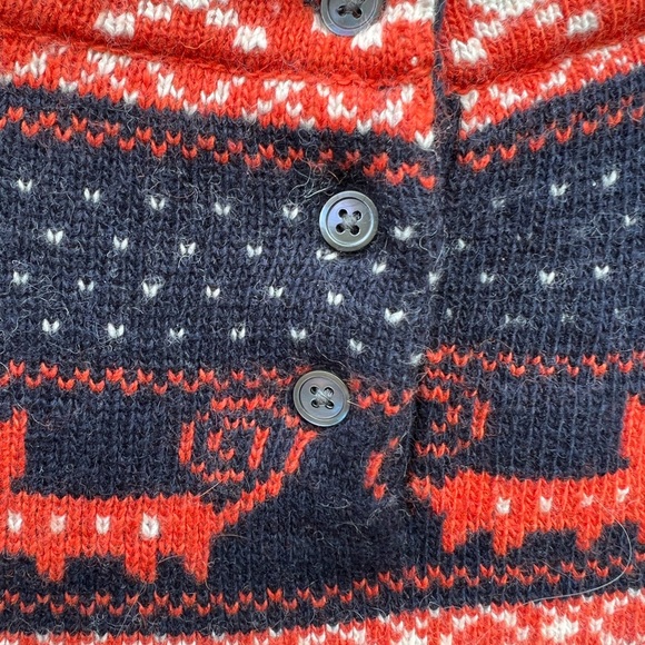 J. Crew fall knit sweater wool blend navy oran free white XXS - Picture 7 of 10